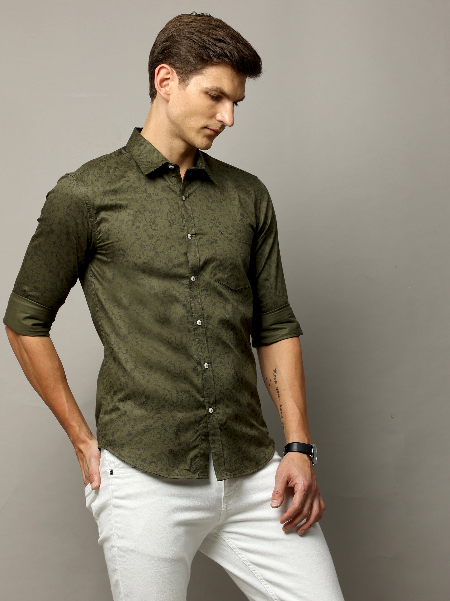 Hail Olive Printed Shirt