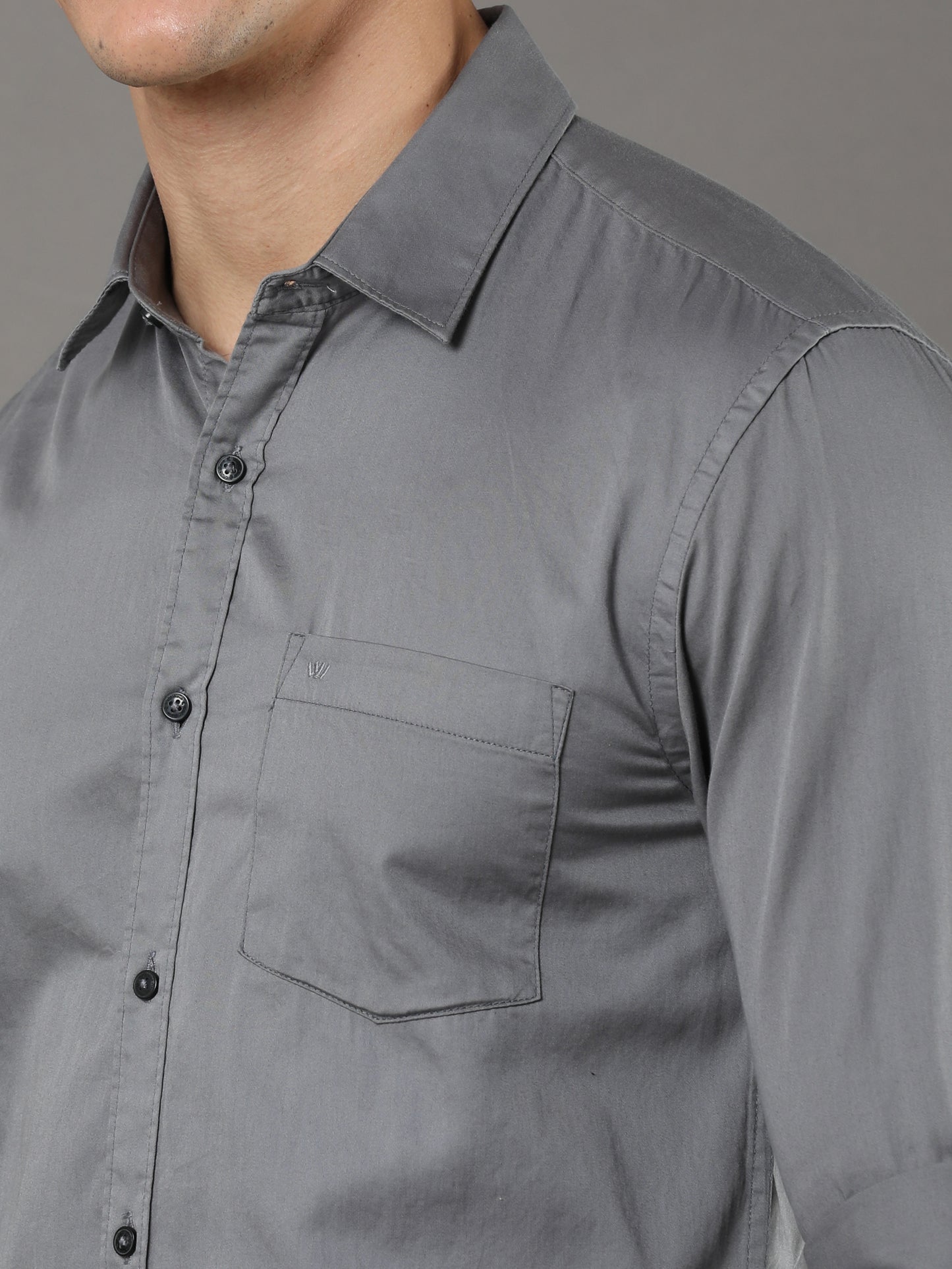 Dolo Grey Plain Shirt