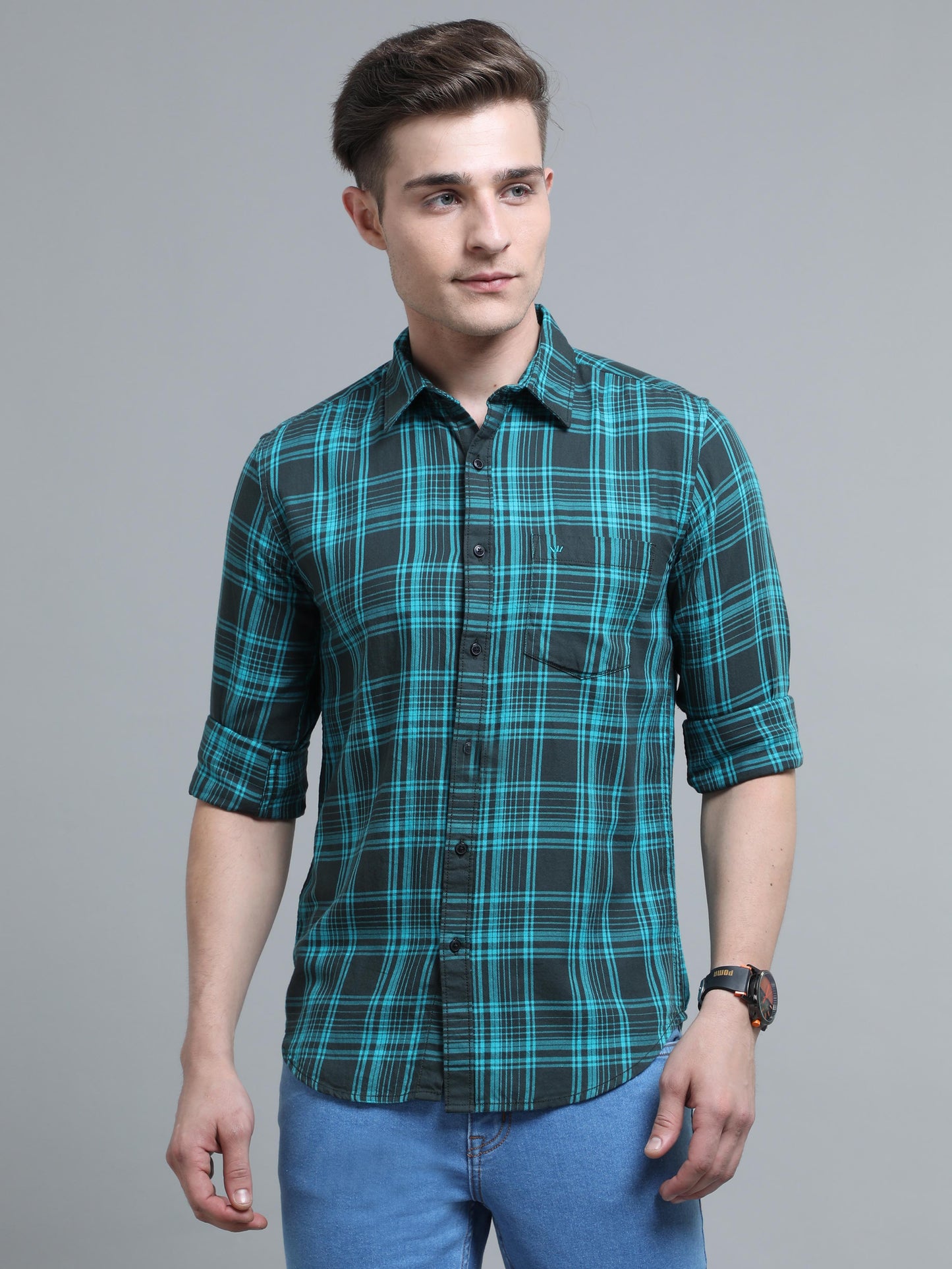 Spring DK Green Check Shirt