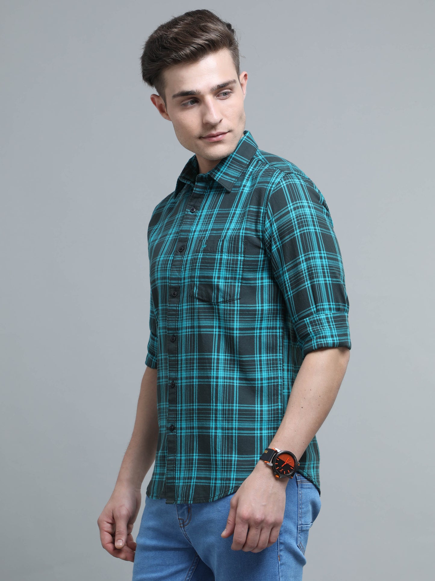 Spring DK Green Check Shirt