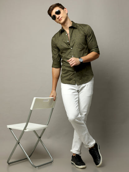 Hail Olive Printed Shirt
