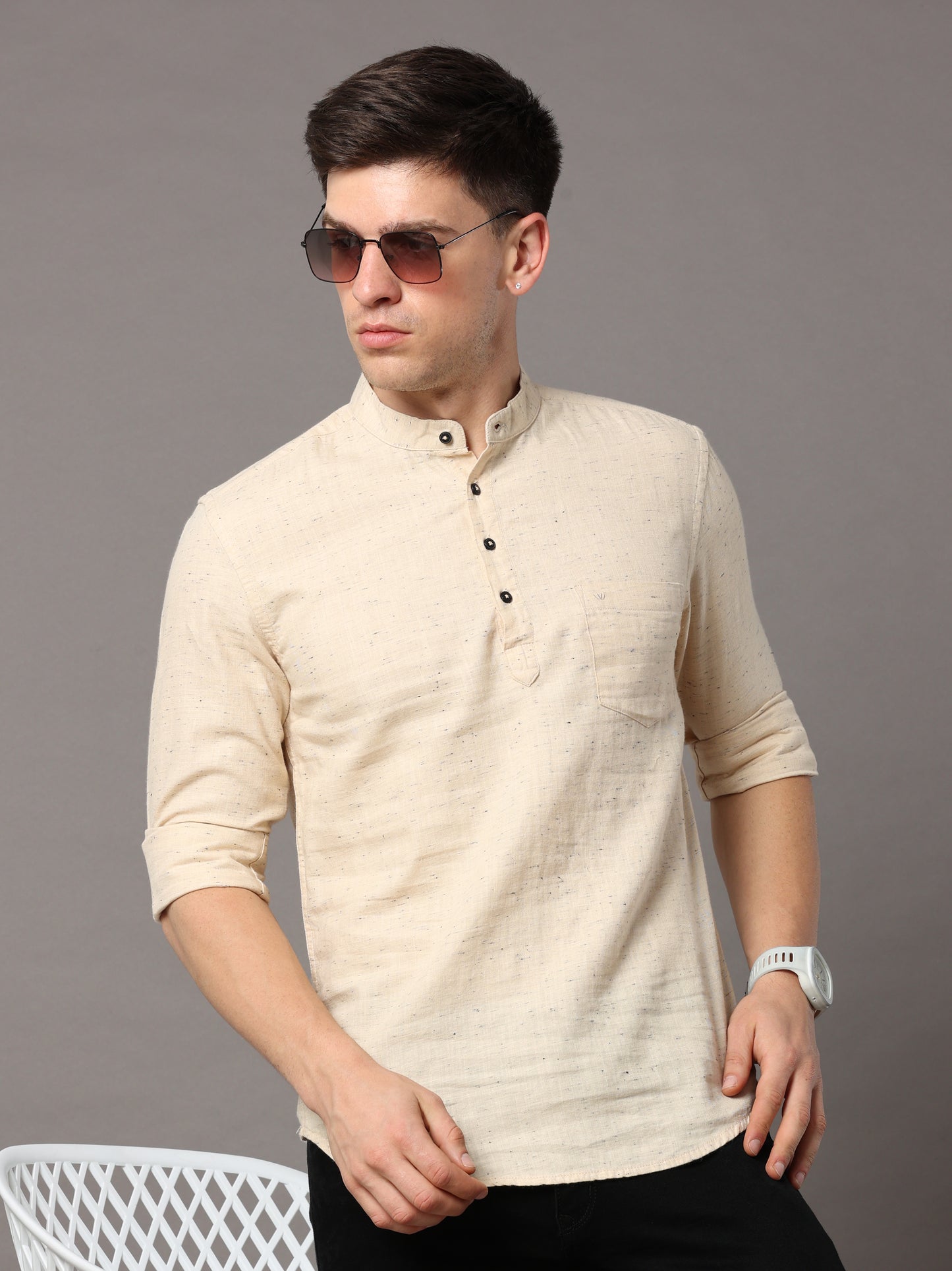 Doha Fawn Short Kurta