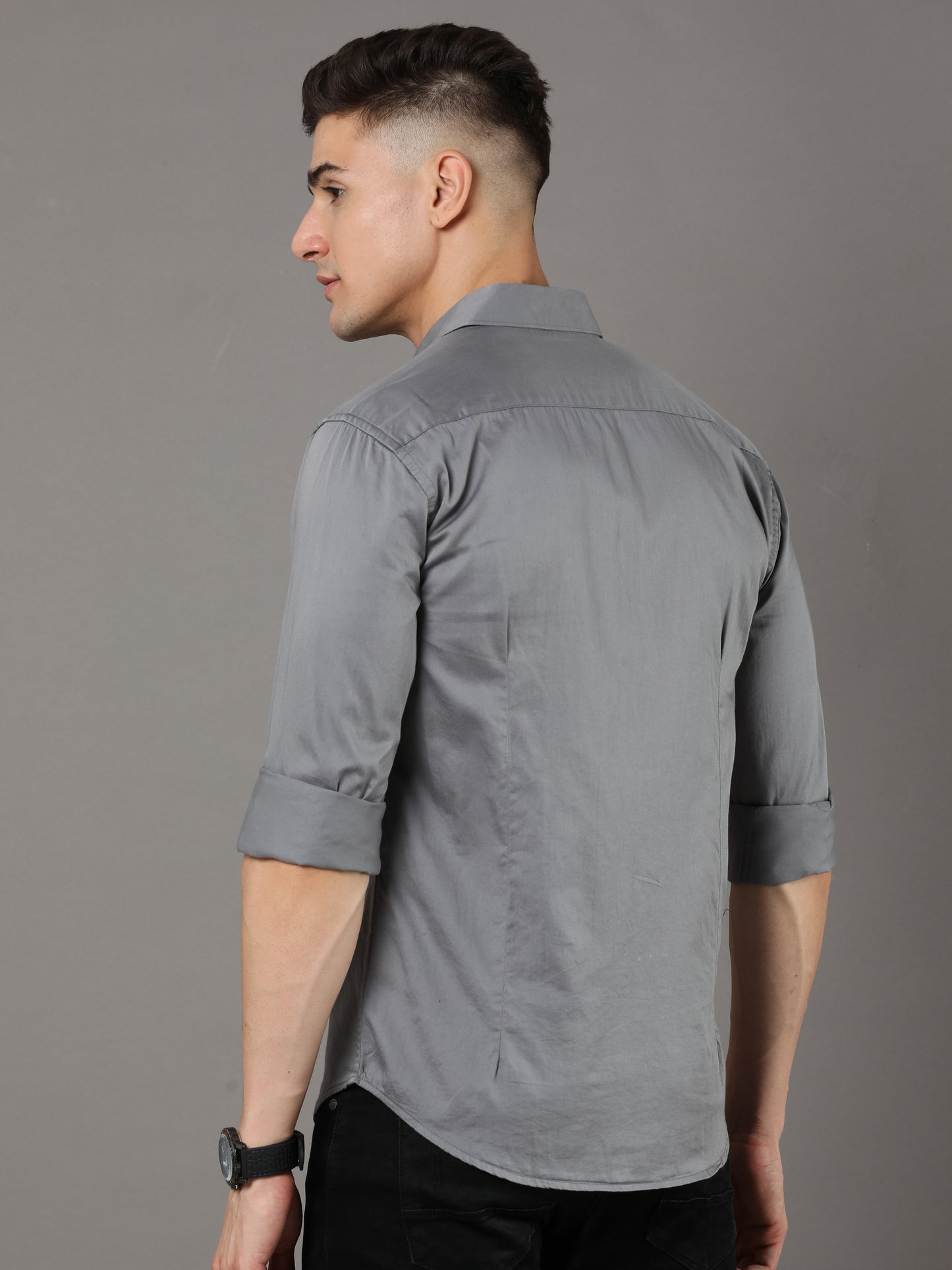 Dolo Grey Plain Shirt
