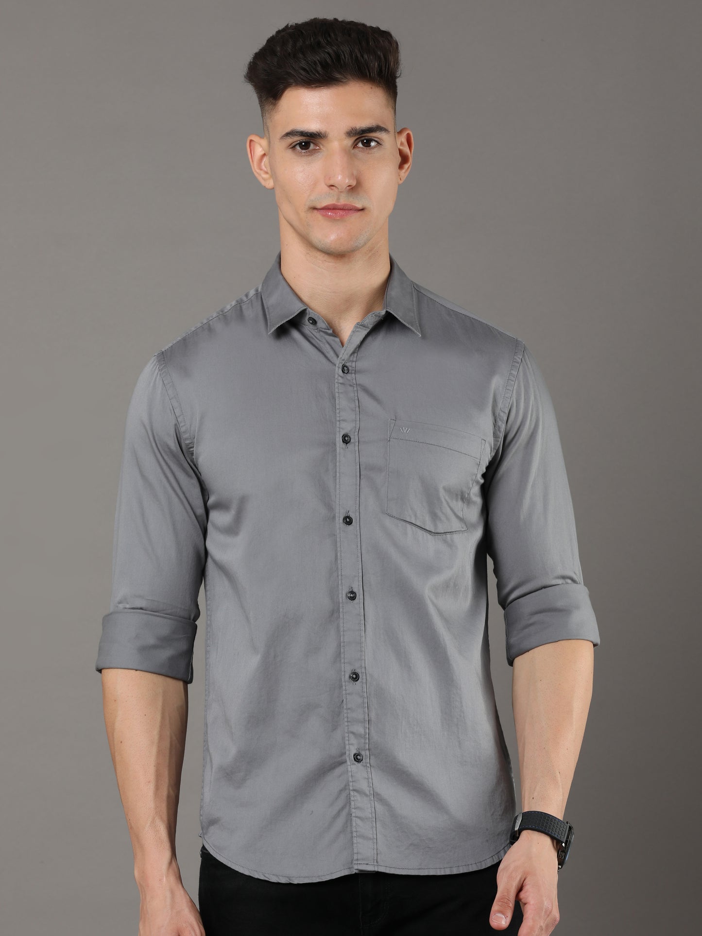 Dolo Grey Plain Shirt