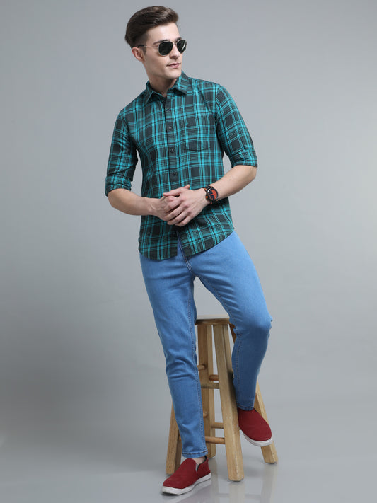 Spring DK Green Check Shirt